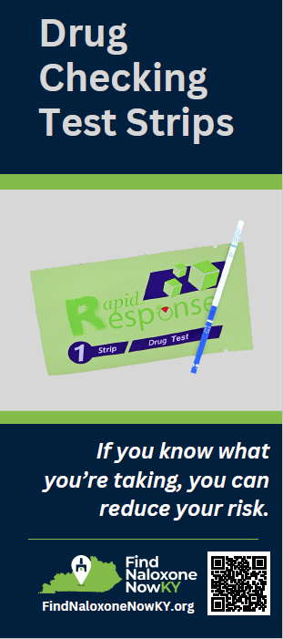 Drug Checking Test Strips Instructions Brochure.